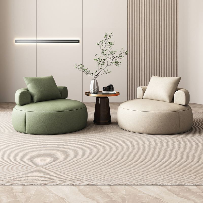 Faux Leather Slipper Chair Armless Chair with Pillow for Living Room