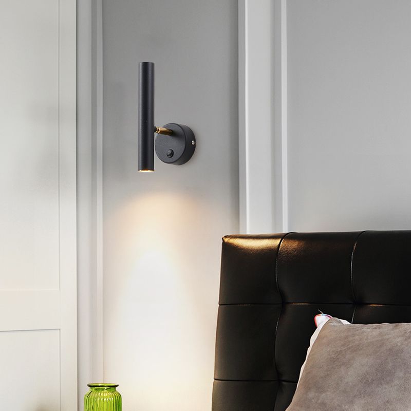 Modern Simple Wall Light Cylinder Shape LED Rotatable Wall Lamp for Living Room