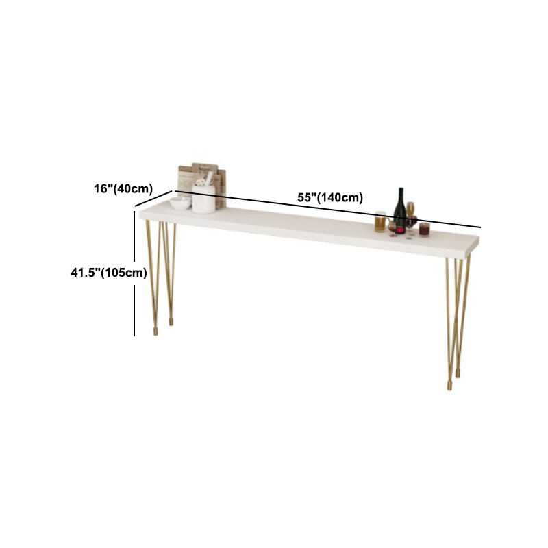 Glam Bar Table Set 1/2/5/9 Pieces Rectangle Bistro Set in White and Gold