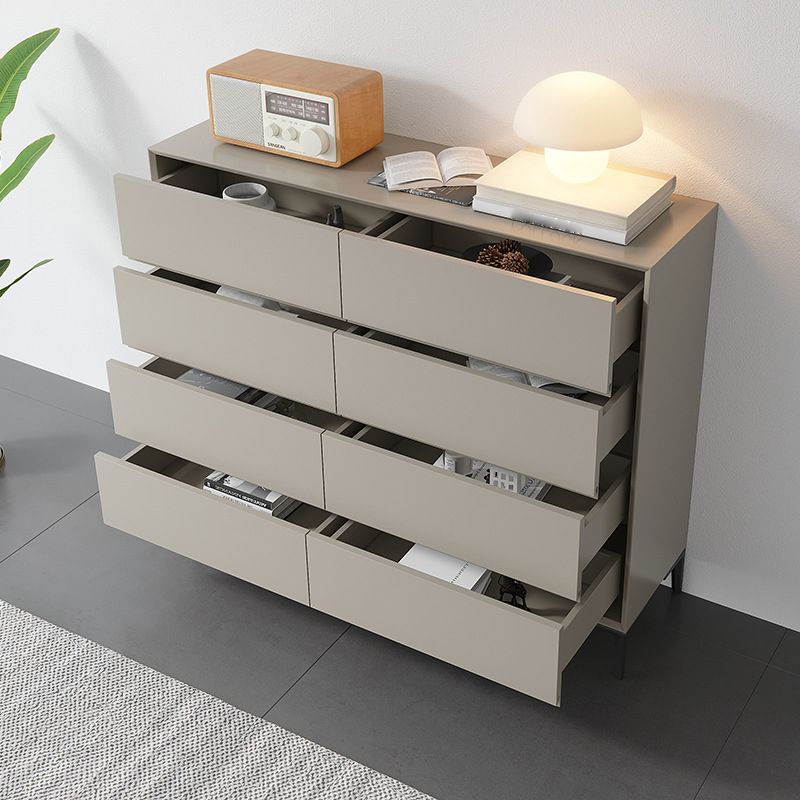 Modern Engineered Wood Buffet Sideboard 39.3"H 8-Drawer Buffet Server in Gray