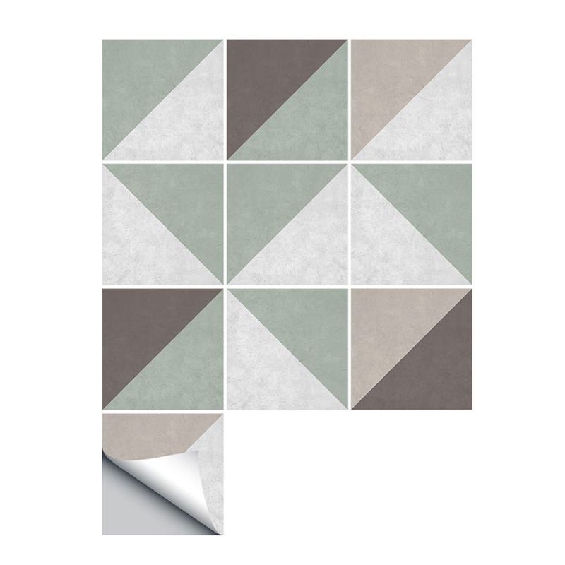 Modern Art Geometric Wallpapers for Home 8' L x 8" W Peel and Paste Wall Art in Green