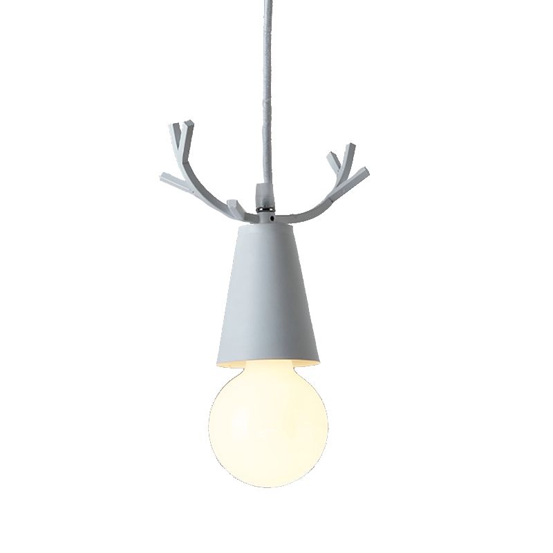 Antlers Metal Hanging Light Fixtures Modern Shop Pendant Light with 1 Light
