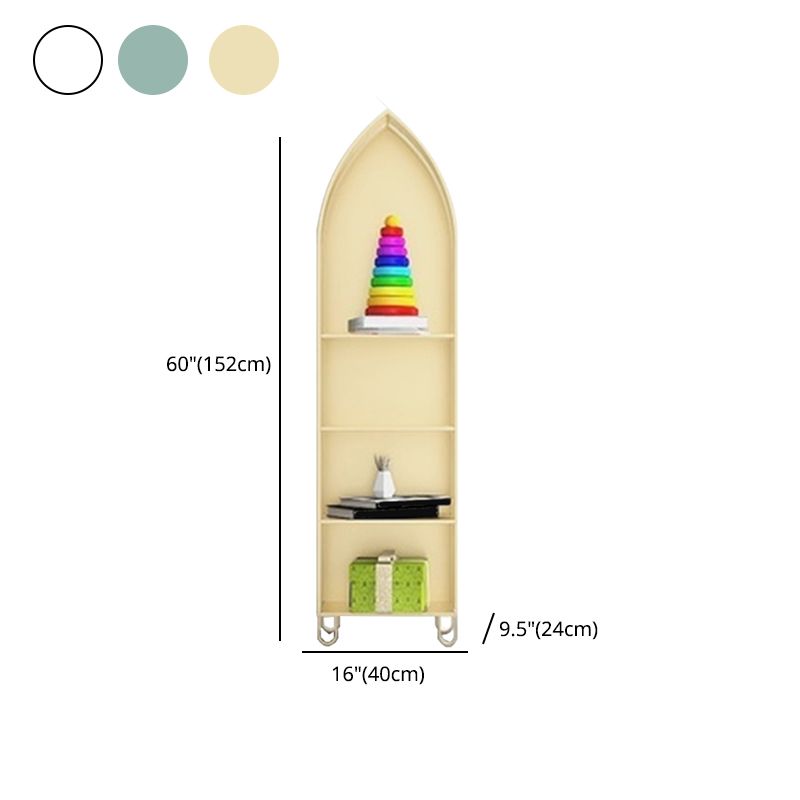 Modern Style Standard Bookshelf Closed Back Metal Bookcase for Home