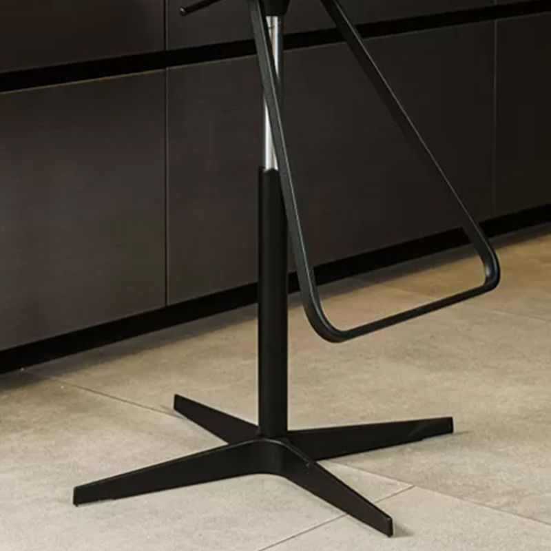 Industrial Style Adjustable Bar Stool Leather Counter Bar Stool for Home