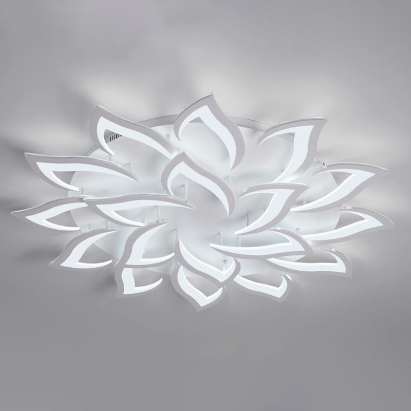 Plafonnier LED en acrylique en forme de fleur, luminaire de plafond Simple pour le salon