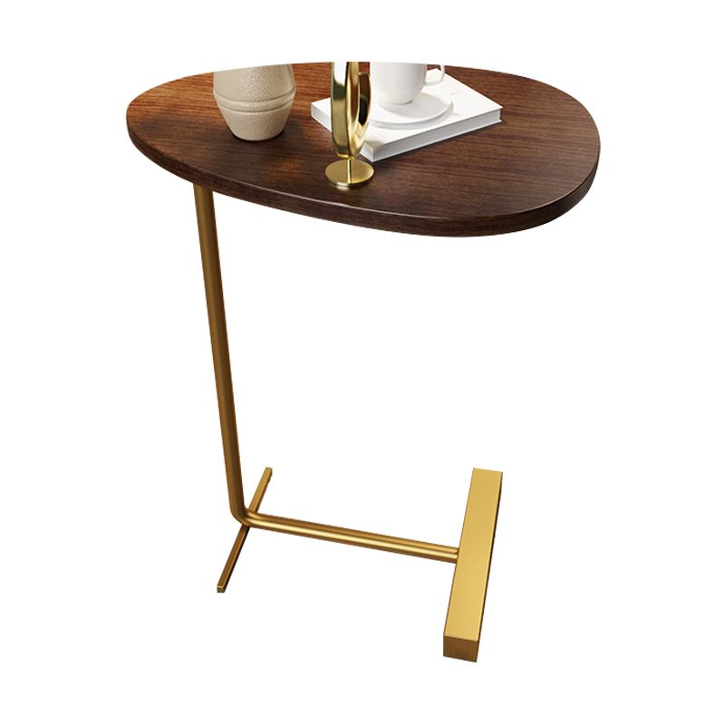 23.6inch Tall Modern C Corner Table Wood Side End Table for Living Room