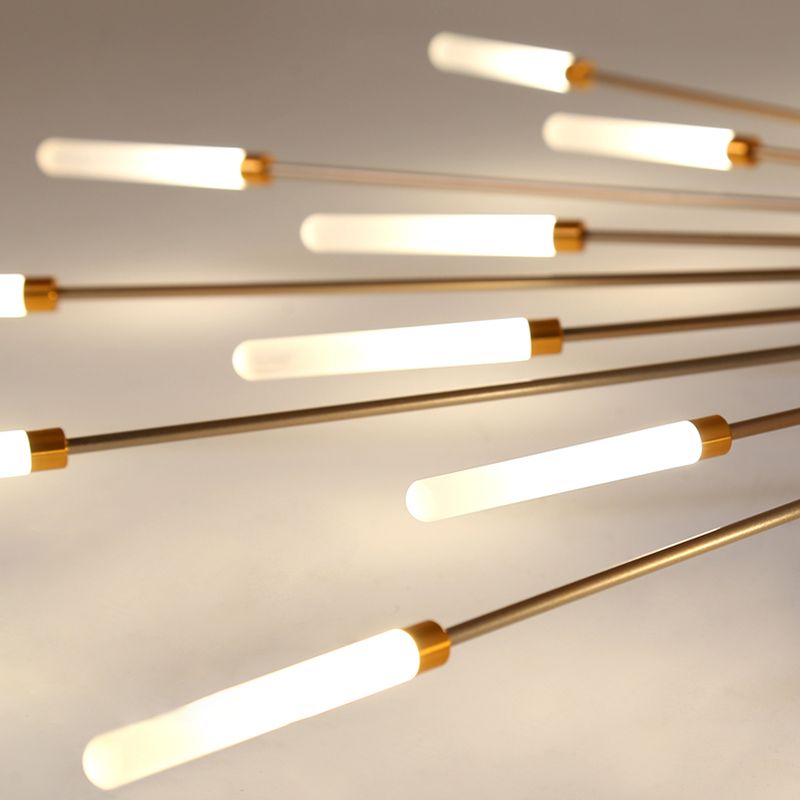 Soporte empotrado moderno lineal de acrílico de Sputnik de las luces de techo rasantes de la sala de estar LED