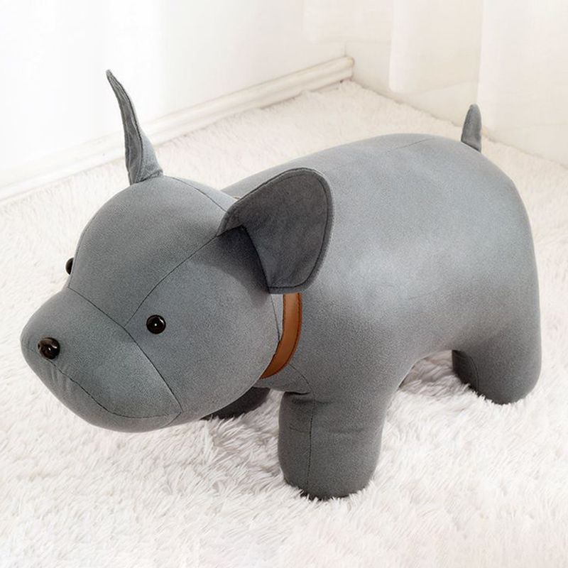 Fabric Pouf Solid Color Animal Shape Stain Resistant Modern Pouf Ottoman