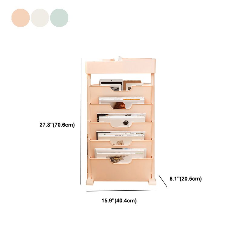Contemporary Plastic/Acrylic Book Shelf Closed Back Bookcase