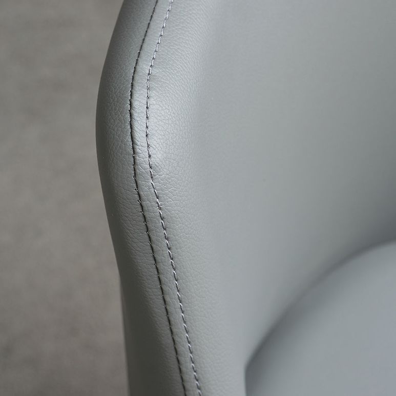 Modern Style Dining Chairs Armless Chair with Metal Legs for Kitchen