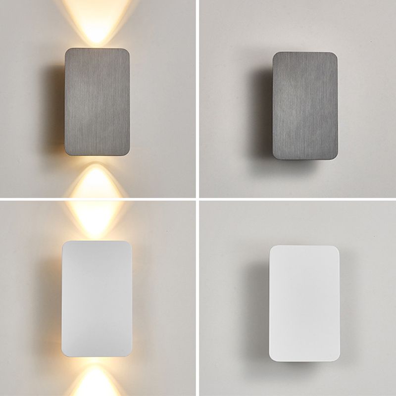 Estilo minimalista moderno rectangular arriba y abajo LED LED Splach Metal luces de apliquet