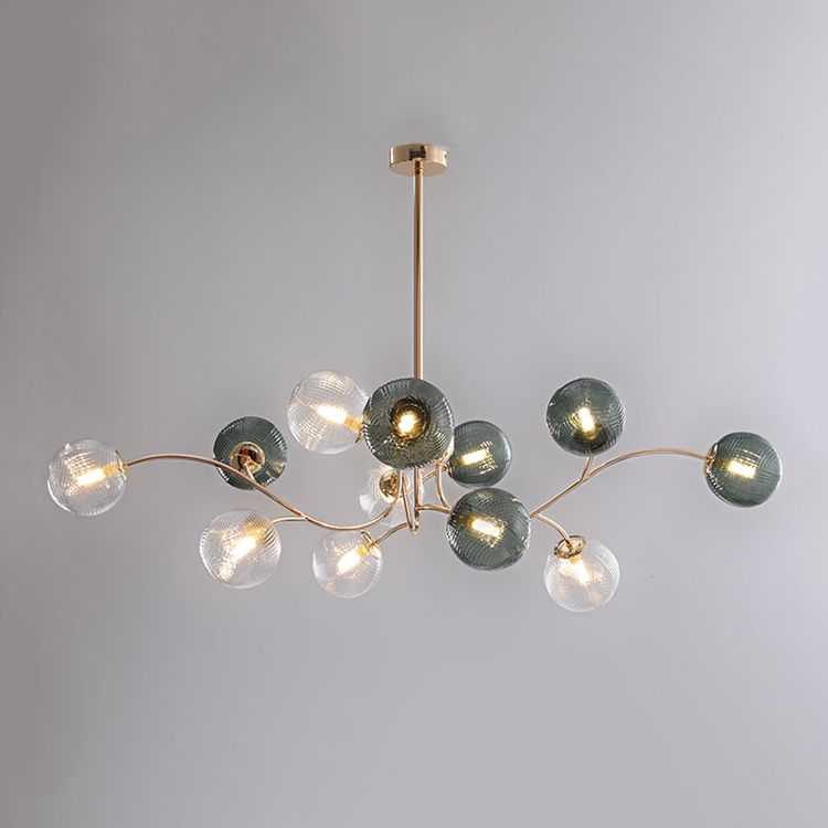 Metal Chandelier Light Fixtures Modern Multi-Head Globe Pendant Lamp for Living Room
