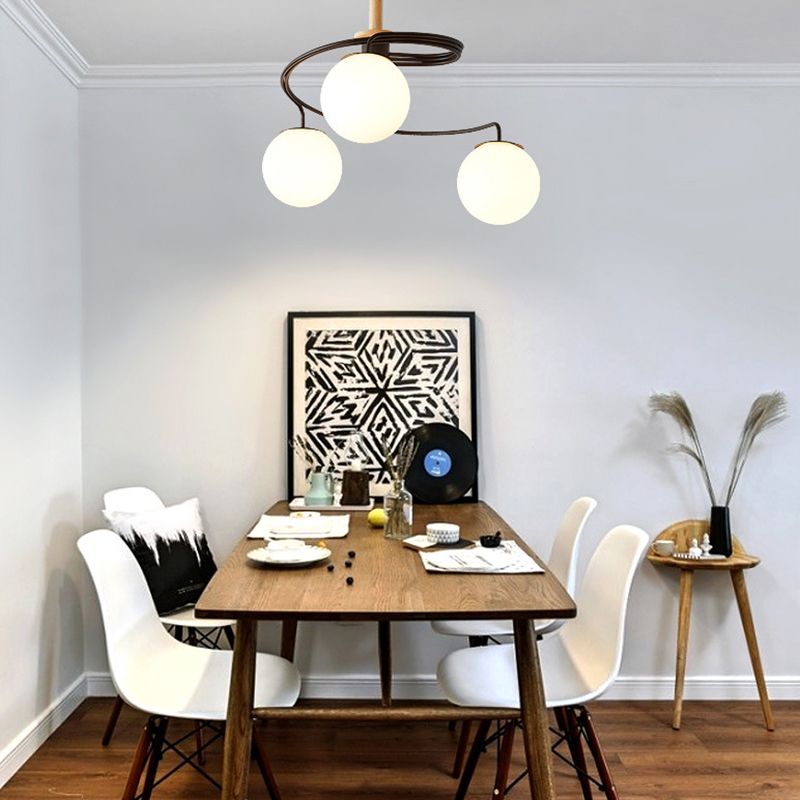 Contemporary Sphere Flush Light Glass Macaron Flush Mount Ceiling Fixture