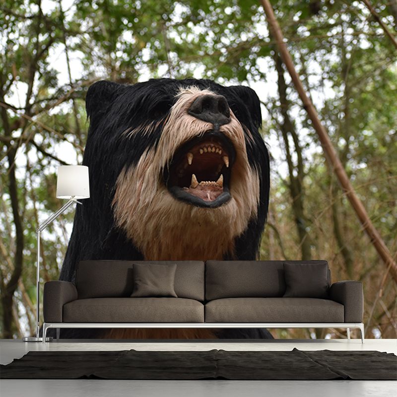Dumb Bear Wall Covering Waterproof Mural Wallpaper for Living Room, Made to Measure