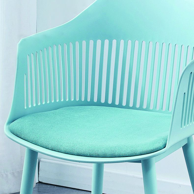 Plastic Chair Scandinavian Style Dining Kitchen Room Arm Chair
