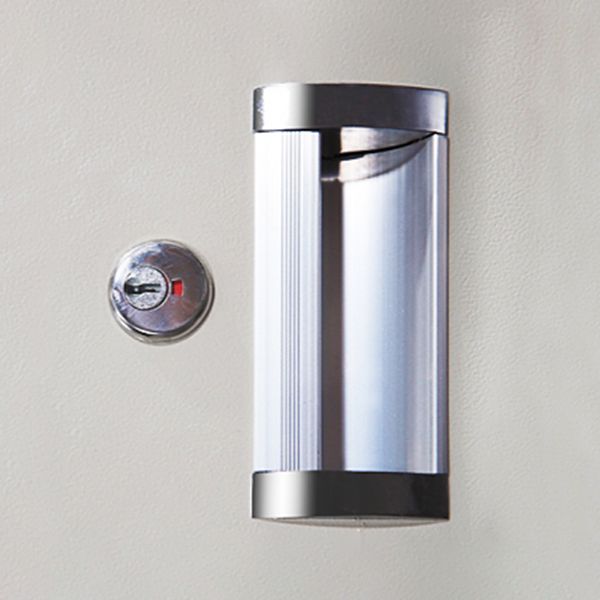 Metal Contemporary Cabinet for Home Grey Hinged Door Storage Cabinet