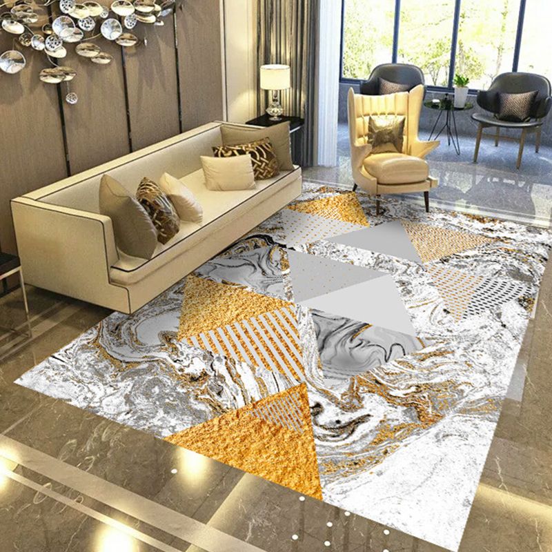 Minimalistisch marmeren effect tapijt polyester tapijt tapijt niet-slip achterste backing gebied tapijt voor huizendecoratie