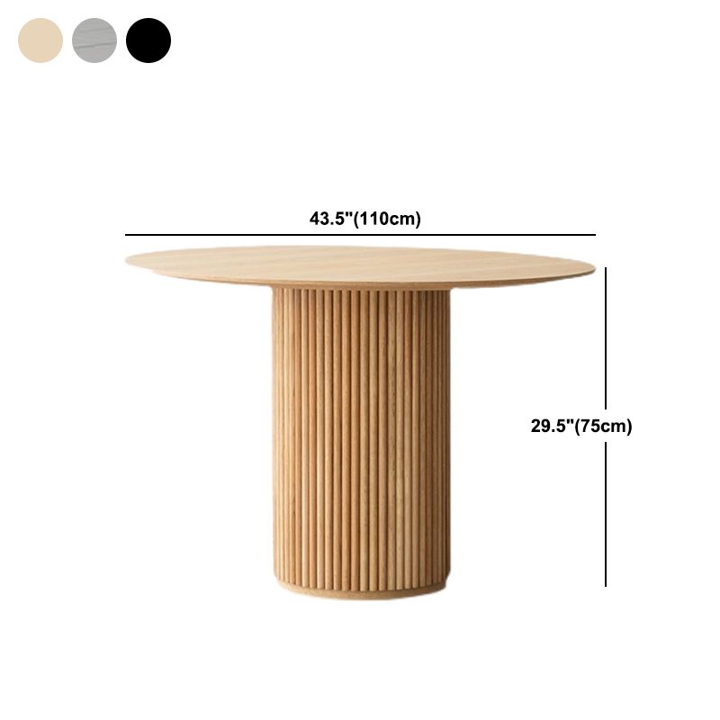 Round Dining Table Modern Style Solid Wood Dinner Table for for Kitchen Home Furniture