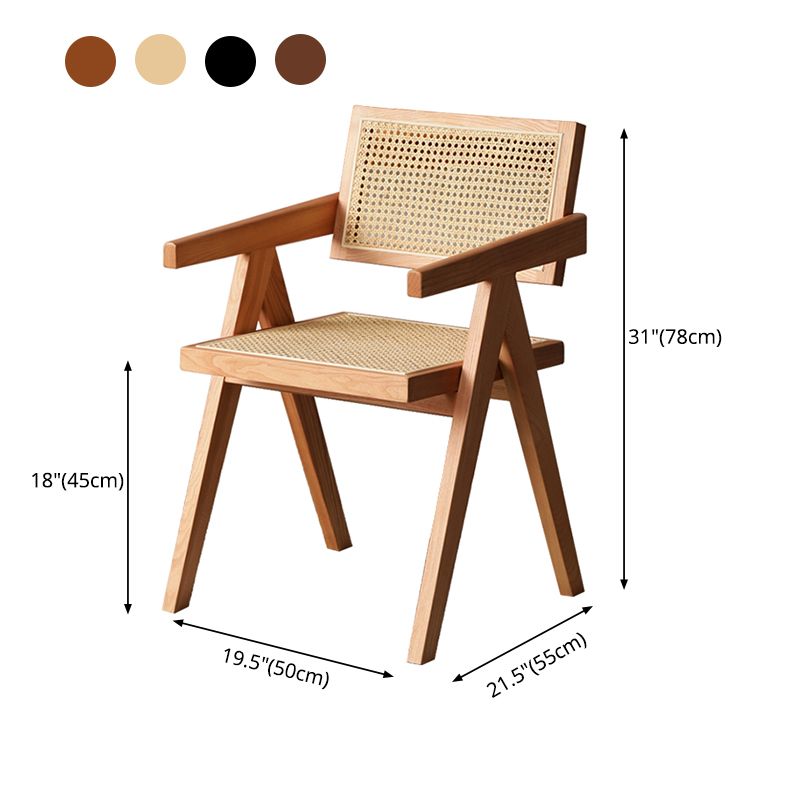 Sillas de madera de roble de estilo moderno, sillón con respaldo abierto para cocina y comedor