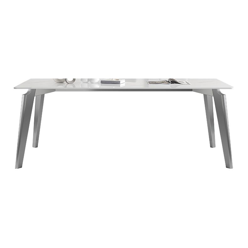Sintered Stone Top White Table for Restaurant Modern Kitchen Table with 4 Legs