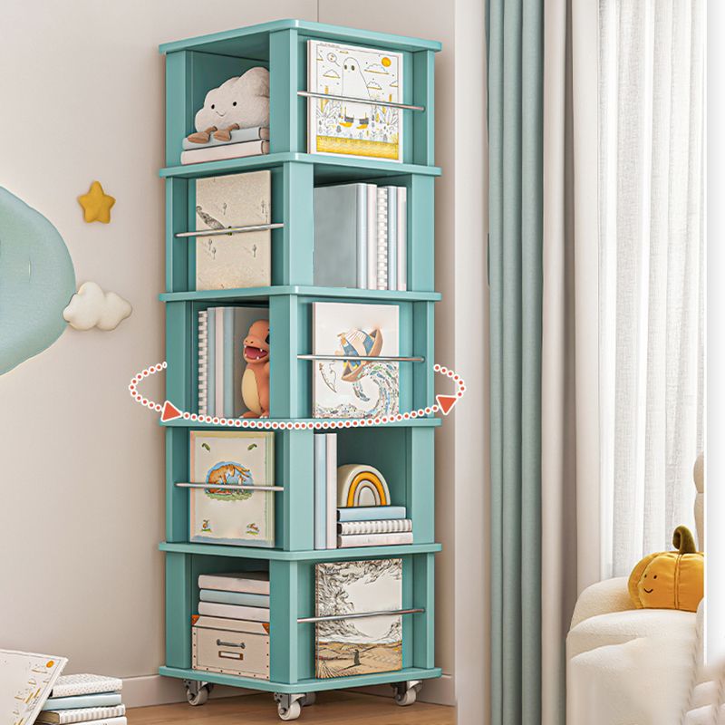 Geometric Closed Back Bookshelf Nordic Rotatable Study Room Bookcase