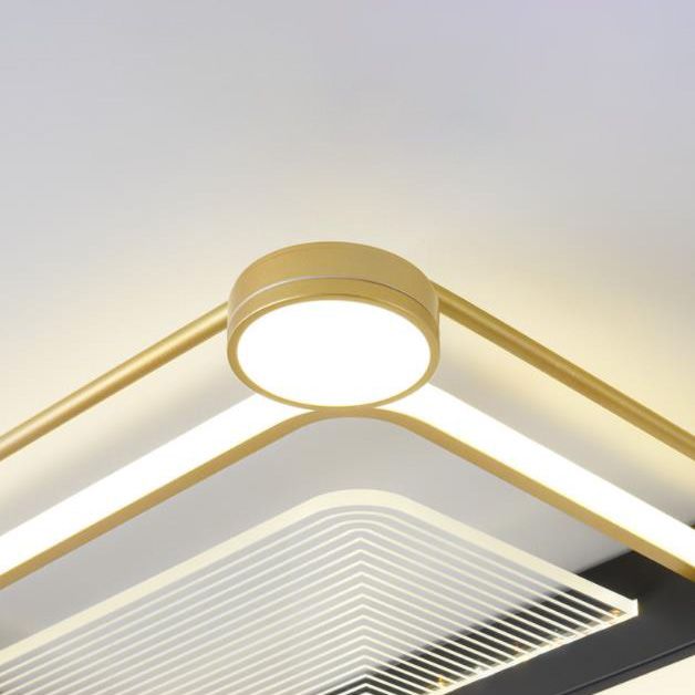 DEL Flush Mount Ceiling Light Fixtures with Iron Art for Living Room Restaurant