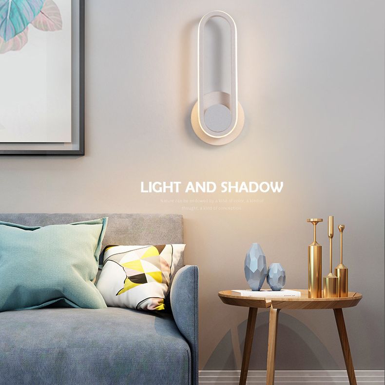 11.8" Height Modern Simplicity LED Wall Lamp 330° Rotatable Line Light for Bedroom