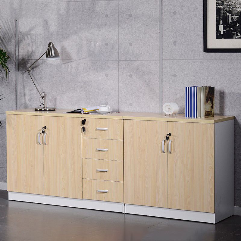Wood Filing Cabinet Contemporary Cabinet with Storage for Home or Office