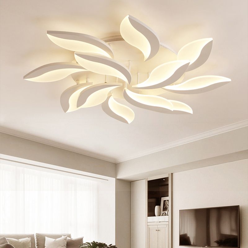 Acryl Bloem Inbouwlamp Hedendaags LED 3/5/9 Lichten Plafondverlichtingsarmatuur in Warm/Wit/Natuurlijk Licht