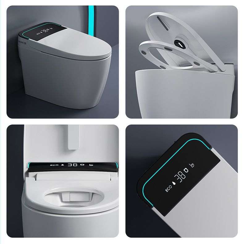 Modern Floor Mount Skirted Toilet Bowl Siphon Jet Toilet with Seat for Bathroom