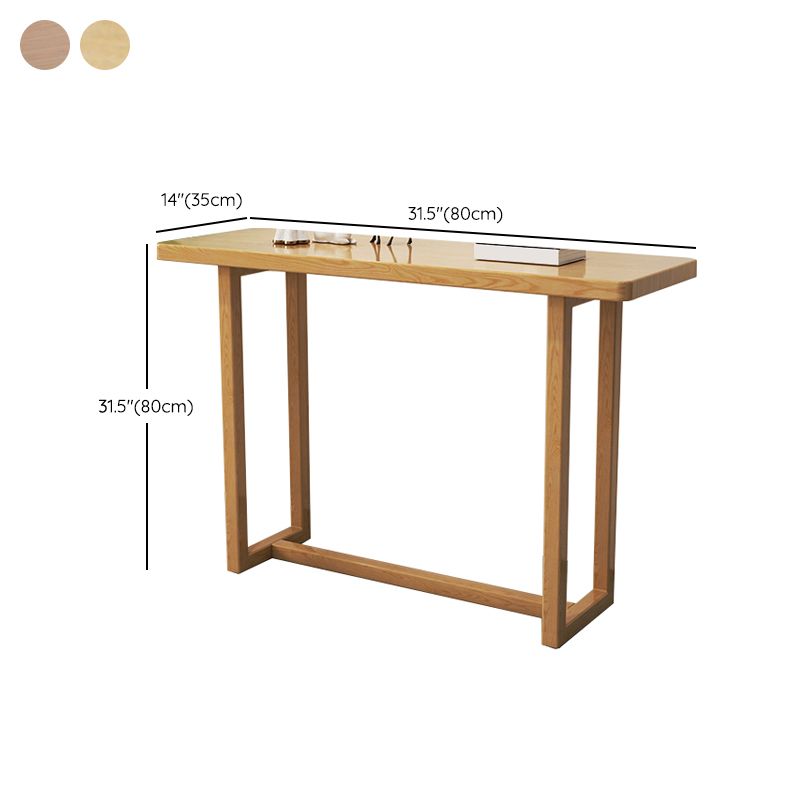 Solid Wood 1-shelf Console Table 13.78" W Rectangle Accent Table for Hall