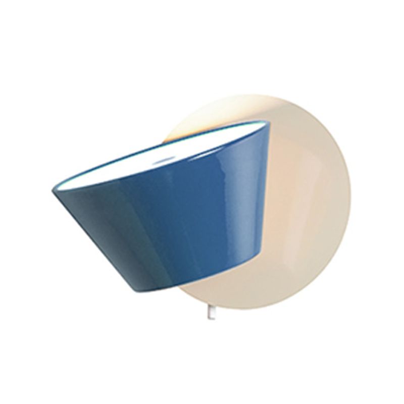 Nordic Style Aluminum Wall Light Circle Shape Rotatable Wall Lamp for Living Room