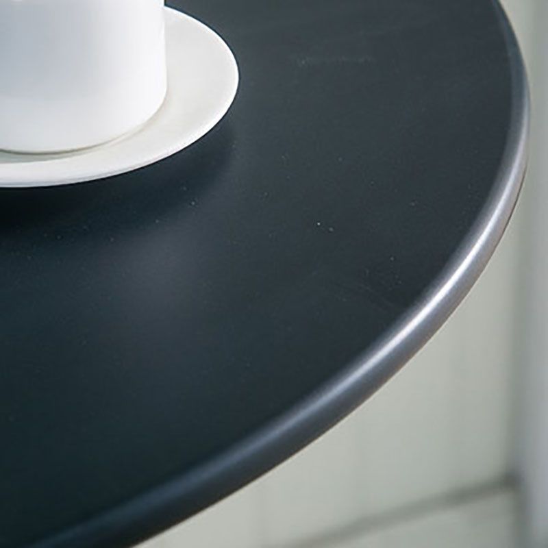 Industrial Style Iron Bar Table 23.6" Round Top Indoor Table with 3 Legs