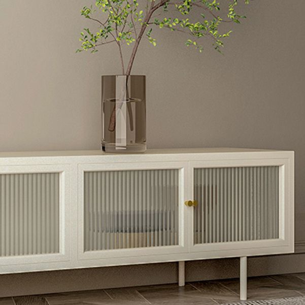 Metal Enclosed TV Storage Industrial Home TV Cabinet with Glass Doors
