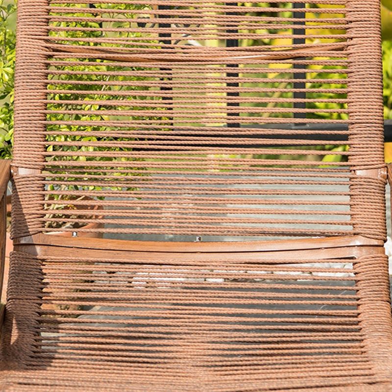 Contemporary Recliner Chair Rattan/Wicker Recliner Chair with Pillow