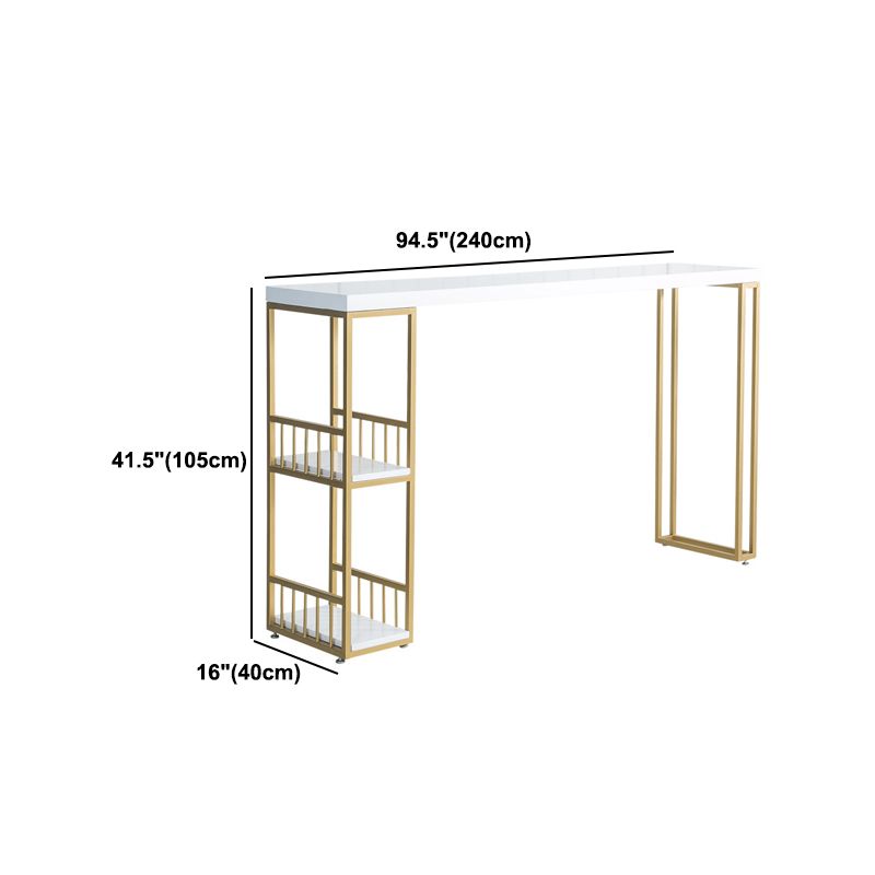 Glam 1/2/3 Pieces Wood Bar Table Set Rectangle Bar Table with High Stools for Kitchen