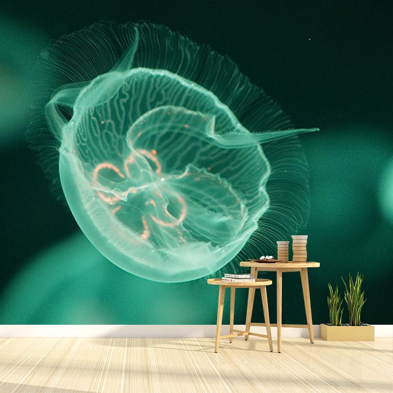 Alluring Wall Mural Jellyfish Pattern Living Room Wall Mural