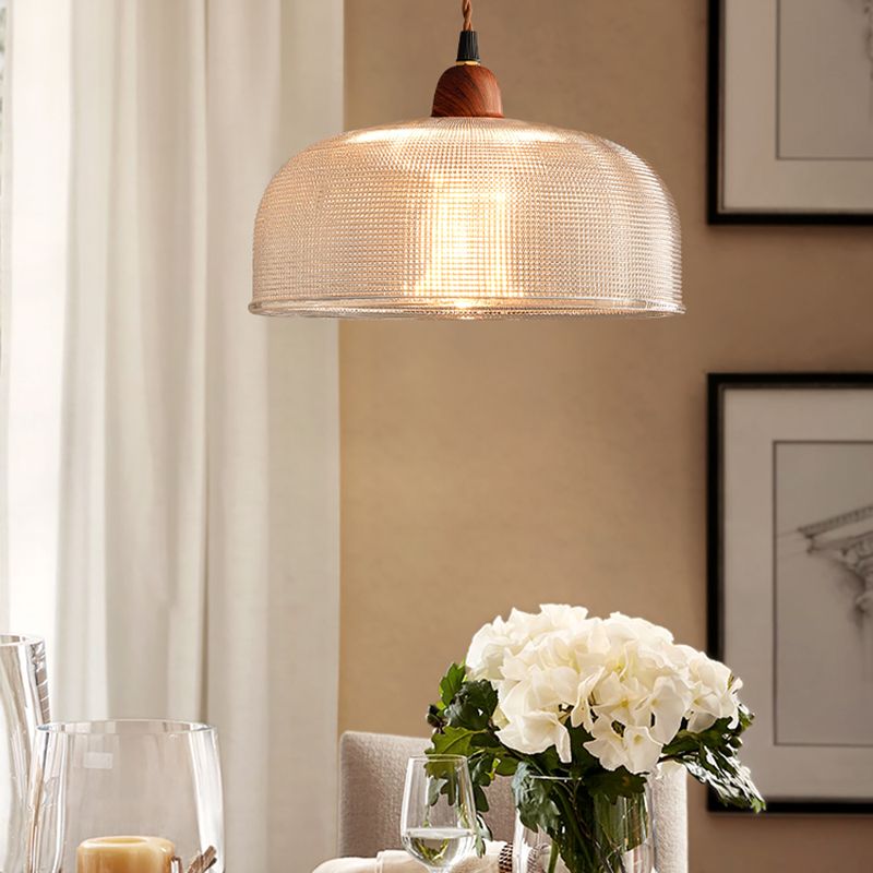 Verre Hanging Lights Modern Style 1 Tête Hanging Mount Fixture pour le salon