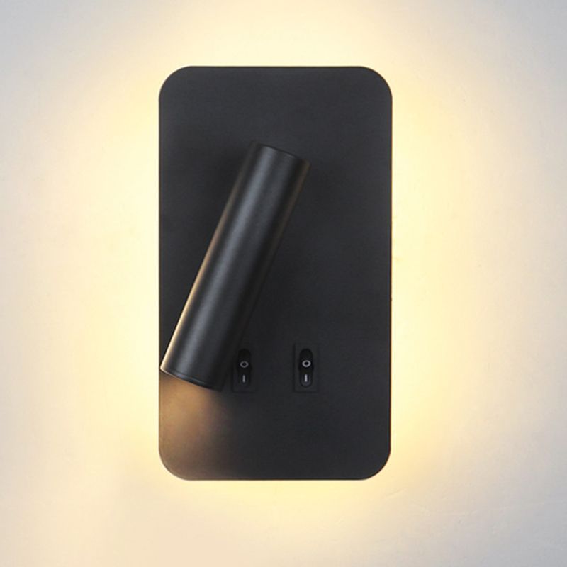 Aluminum Cylinderical Sconce Light Fixtures Modern Minimalist Style 2 Lights Wall Light