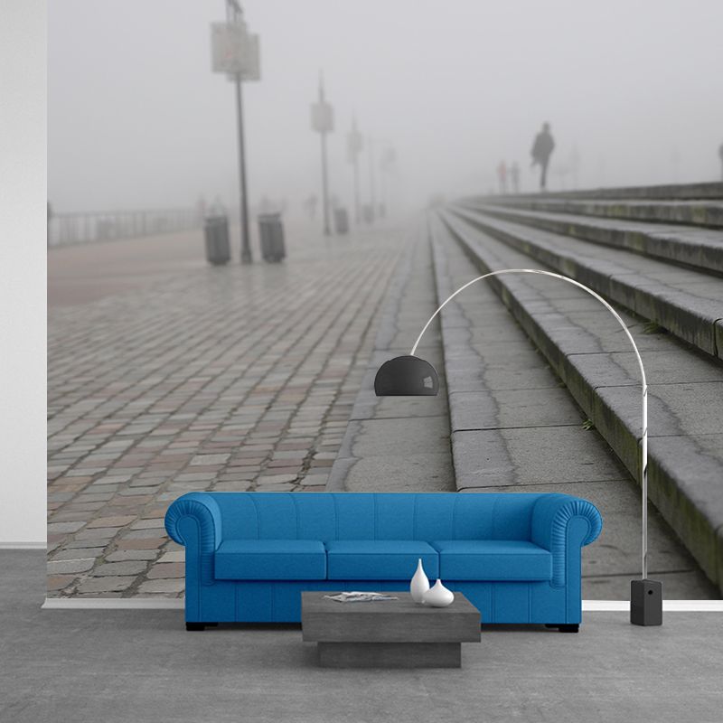 Stain Resistant Stairs Architecture Mural Wallpaper for Living Room