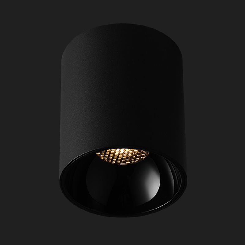 Plafonnier LED en aluminium de forme cylindrique, simplicité moderne, montage encastré pour couloir