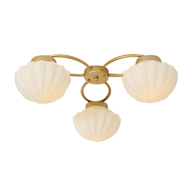 Modern Simple Iron Ceiling Light Hemisphere Shape Ceiling Lamp for Bedroom