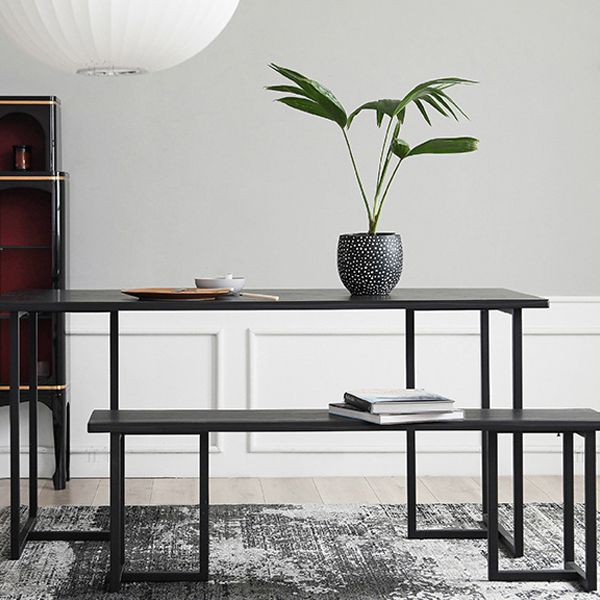 Modern 1/2 Pieces Dining Set Rectangle Wood Dining Table for Dining Room