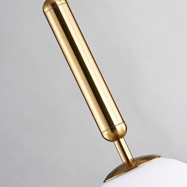 Modern Minimalist Design Globe Hanging Lamp Opal Frosted Glass Shade 1 Light Pendant Light
