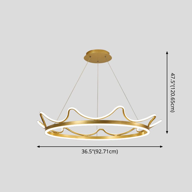 1 Light Crown Suspension Pendant Light