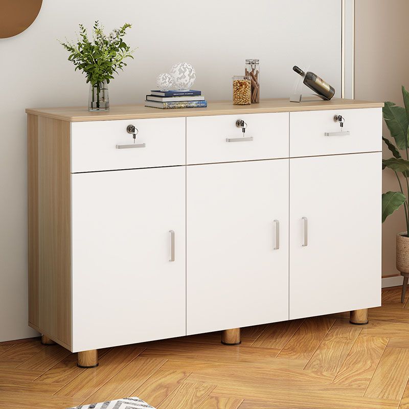 Contemporary Bedroom Engineered Wood Storage Chest Bedroom Chest with Drawers