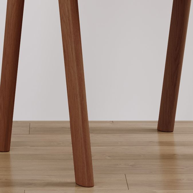Contemporary Brown Kitchen Dining Arm Chair Wood Opening Back Dining Arm Chair