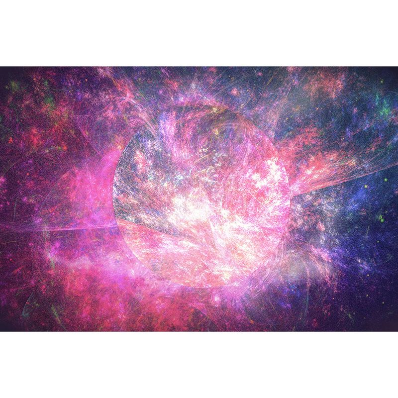 Outer Space Modern Style Mural Environment Friendly Wall Covering for Sleeping Room