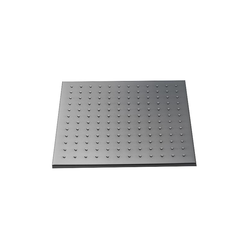 Grey Shower System Lever Handle Temperature Control Square Ceiling Mount Shower Set