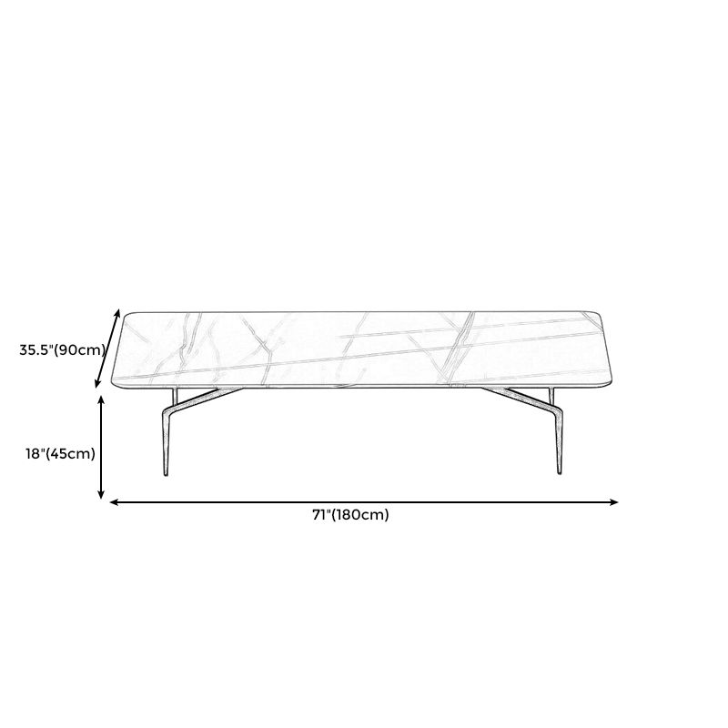 Modern Style Cocktail Table Rock Slate Top Rectangular & Oval Coffee Table